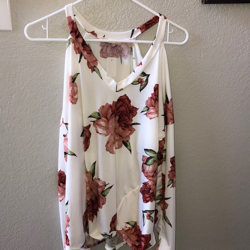 Cold Shoulder Floral Top